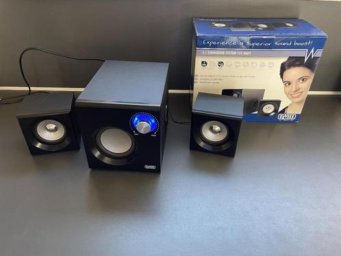 D285 Sweex Subwoofer 2.1 125 Watt Boxen PC Speakers, Computers en Software, Pc speakers, Ophalen of Verzenden