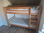 Stapelbed grenen, Ophalen, Gebruikt, 90 cm, Tweepersoons