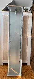 Vitrine kast grijs met 4 bijbehorende glasplaten + licht, Ophalen, Minder dan 50 cm, Met deur(en), Glas