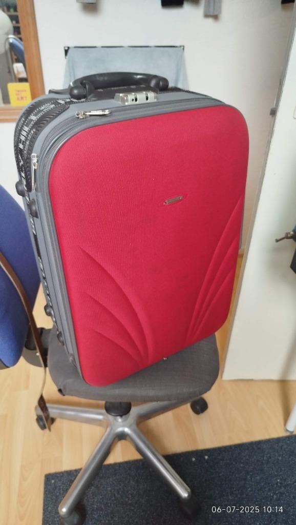 koffer, Beverly Hills, canvas, 54x40x21, Sieraden, Tassen en Uiterlijk, Koffers, Gebruikt, Overige materialen, Wieltjes, Ophalen