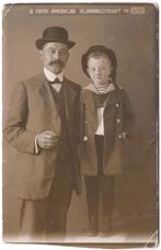 Foto - Man Bolhoed Snor Kind Jongen Matrozenpakje - American, Gebruikt, Foto, Ophalen of Verzenden, Voor 1940