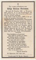 Hiltje H. Huisman 1901 Wonseradeel + 1942 Almelo, 41 jaar, Verzenden