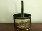 vintage metalen mand paarden jacht  ruiters groen goud 32 cm, Ophalen of Verzenden