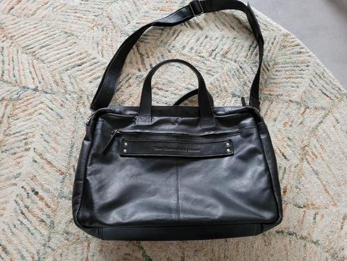 Zwart leren Chesterfield tas, Sieraden, Tassen en Uiterlijk, Tassen | Schoudertassen, Nieuw, Zwart, Ophalen of Verzenden