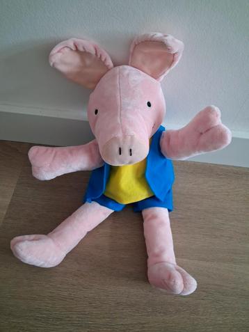 Knuffel handpop varken van kikker Max Velthuijs K127 beschikbaar voor biedingen