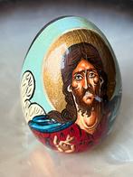 Handgeschilderd houten ei: ikoon Christus, Ophalen of Verzenden