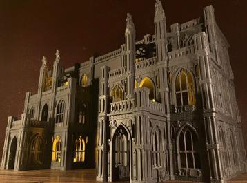Large Gothic Cathedral  D&D Warhammer 28 mm beschikbaar voor biedingen