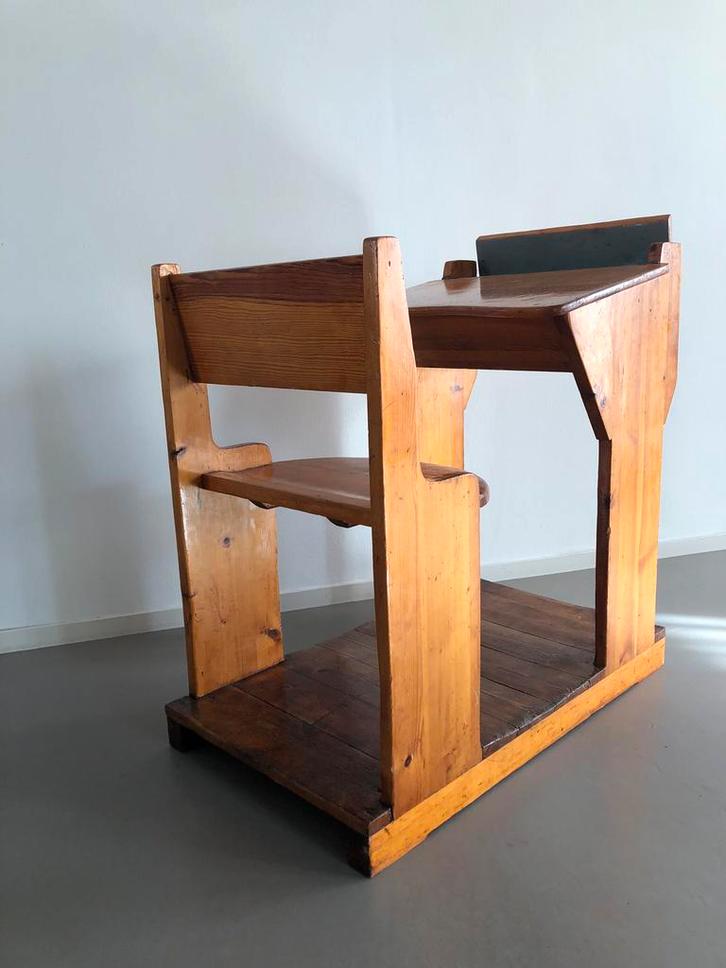 Vintage Zweeds houten schoolmeubel schoolbankje, Kinderen en Baby's, Kinderkamer | Overige Meubels, Gebruikt, Overige typen, Ophalen
