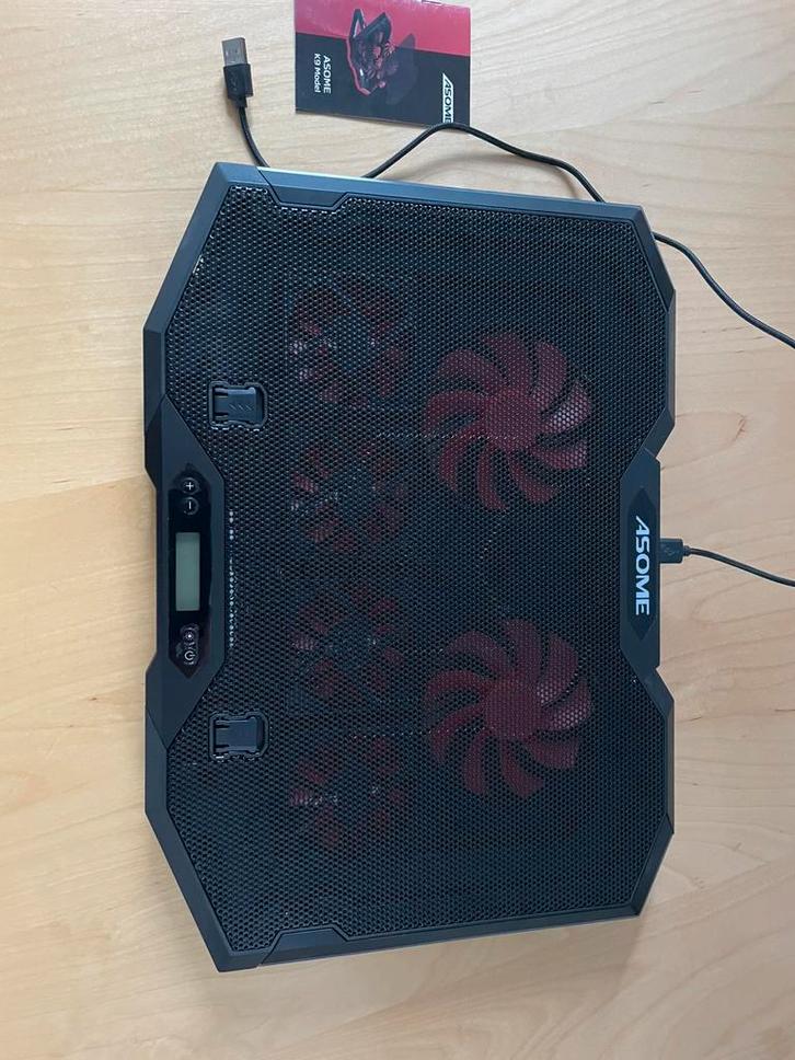 Asome K9 laptop standaard en cooler, Computers en Software, Computerkoelers, Zo goed als nieuw, Luchtkoeling, Ophalen of Verzenden