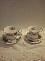 Royal Albert - Berkeley - 2 porseleinen kop en schotels, Antiek en Kunst, Antiek | Servies los, Ophalen of Verzenden