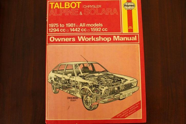 Talbot Chrysler Alpine Solara 19751981 werkplaatsboek manual, Auto diversen, Handleidingen en Instructieboekjes, Ophalen of Verzenden