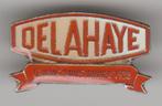 Delahaye emaille auto pin groter exclusief exempl. vintage, Verzenden, Zo goed als nieuw, Transport