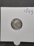 10 cent 1849 koning Willem II, Zilver, Ophalen of Verzenden, 10 cent, Losse munt