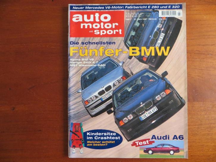Auto Motor und Sport 7 1997 Alpina B10 V8, Hartge 540i, MST, Boeken, Auto's | Folders en Tijdschriften, Nieuw, Algemeen, Ophalen of Verzenden