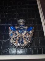 vintage parfum flesje blauw, Ophalen