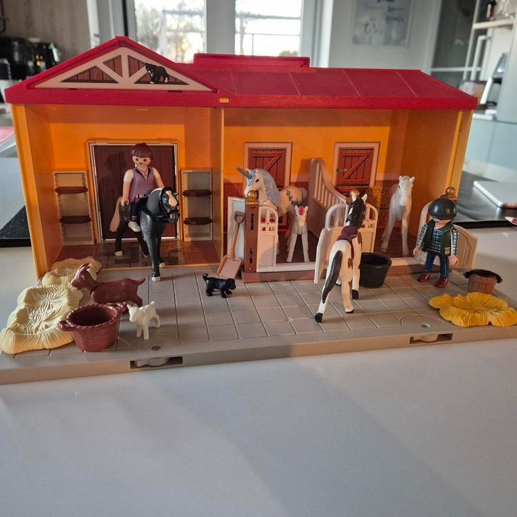 Playmobil Paardenstal met paarden en accessoires, Kinderen en Baby's, Speelgoed | Playmobil, Gebruikt, Los playmobil, Ophalen of Verzenden