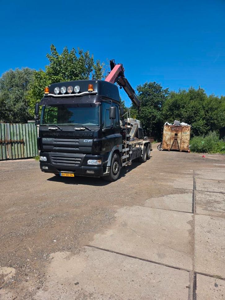 daf cf met haakarm vdl en palfinger kraan, Auto's, Vrachtwagens, Bedrijf, Diesel, Origineel Nederlands, Ophalen