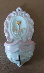 WIJWATER BAKJE WIT/ROZE/GOUD PORSELEIN, Verzenden, Zo goed als nieuw, Overige typen