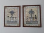 2 schilderijen met buxus, Huis en Inrichting, Woonaccessoires | Schilderijen, Tekeningen en Foto's, Ophalen, Minder dan 50 cm