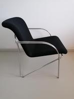 Gispen, Alfred Homann fauteuil, Danish vintage, Huis en Inrichting, Stoelen, Ophalen, Zwart, Zo goed als nieuw, Metaal