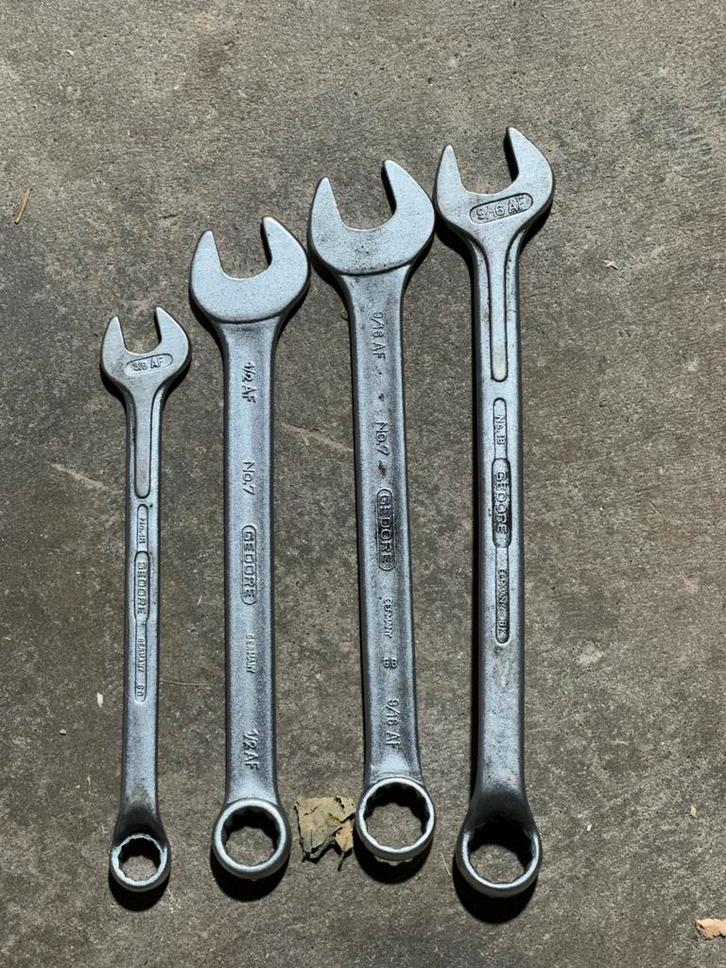 Gedore Ring Steek Sleutels Set, Doe-het-zelf en Verbouw, Gereedschap | Handgereedschap, Gebruikt, Ophalen of Verzenden