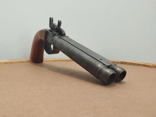 Antiek dubbelloops pistool, Verzamelen, Militaria | Algemeen, Ophalen of Verzenden
