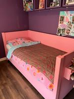 Meisjes bed roze 1 persoons, 85 tot 100 cm, Verzenden, Zo goed als nieuw, Lattenbodem