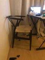 Zwarte Wishbone Stoel, Ophalen, Gebruikt, Zwart, Eén