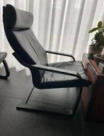 Zwarte leren Poäng stoel van IKEA., Ophalen, Gebruikt, Leer, Ikea, modern
