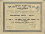 SIMAU MIJNBOUW BATAVIA 1909, Postzegels en Munten, Aandelen en Waardepapieren, Ophalen of Verzenden, Voor 1920, Aandeel