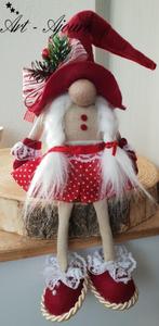 Art-Ajoure eigen origineel handgemaakte Kerstkabouter 50 cm, Verzenden, Nieuw