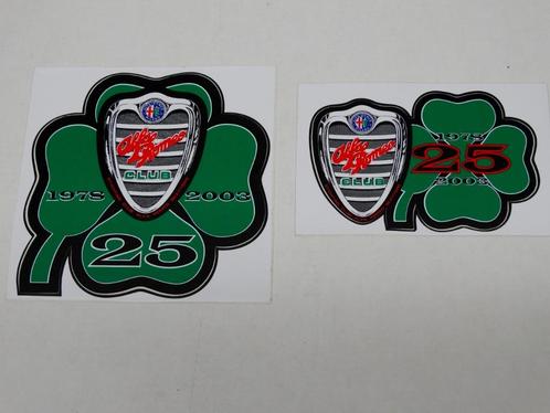 2 x Stichting Club van Alfa Romeo Bezitters club sticker, Auto diversen, Autostickers, Ophalen of Verzenden