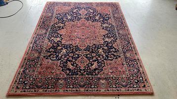 Vintage “Perzisch”wollen tapijt,B&C,medaillon,140x200 beschikbaar voor biedingen