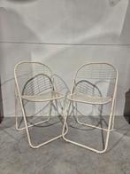 Niels gammelgaard vintage klapstoelen jaren 80 wit design, Twee, Ikea, Wit, Onbekend