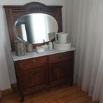 Mooie brocante commode met spiegel, Antiek en Kunst, Ophalen, Rechthoekig, Minder dan 50 cm