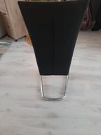 leren bekleding met hoge leuning.  6x  1 leuning zit wat los, Ophalen, Gebruikt