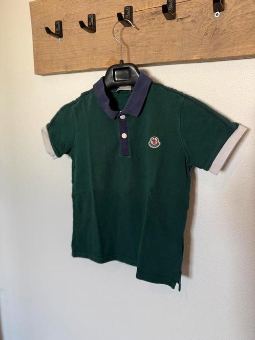 Moncler | Polo | Groen | 140, Kinderen en Baby's, Kinderkleding | Maat 140, Zo goed als nieuw, Jongen of Meisje, Shirt of Longsleeve