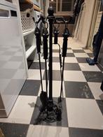 Haardstel zwart metaal, Huis en Inrichting, Haarden, Ophalen, Gebruikt, Vrijstaande haard, Houthaard