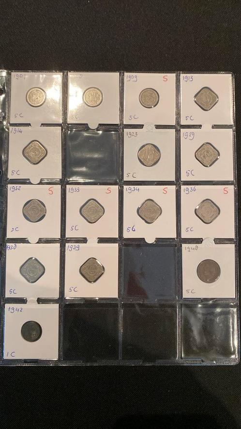 Wilhelmina 5cent 2,5 cent 1 cent en half cent, Postzegels en Munten, Munten | Nederland, Koningin Wilhelmina, Ophalen of Verzenden