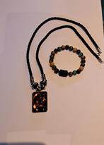 Armband en ketting sterrenbeeld leeuw, Ophalen of Verzenden, Nieuw, Overige kleuren, Steen of Mineraal