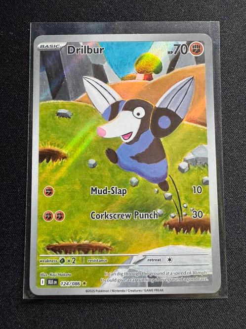 Drilbur 124/086 - Black Bolt, Hobby en Vrije tijd, Verzamelkaartspellen | Pokémon, Nieuw, Losse kaart, Ophalen of Verzenden