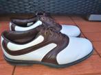 Footjoy AQL golfschoenen mt.42 W wit-bruin leer met spikes, Schoenen, Overige merken, Ophalen of Verzenden, Zo goed als nieuw
