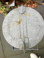 Vintage brocante zinken vuilnisbak van krimpen aan de ijssel, Ophalen