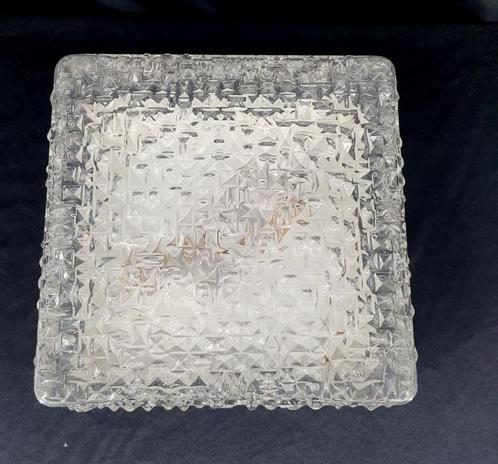 11866 Vintage glazen plafoniere plafonniere plafondlamp lamp, Huis en Inrichting, Lampen | Plafondlampen, Gebruikt, Ophalen of Verzenden