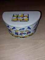 Vintage Donald Duck koektrommel Disney Enesco, Gebruikt, Ophalen of Verzenden, Kom(men), Overige stijlen