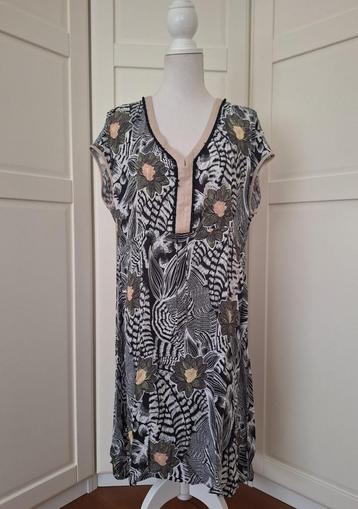 Expresso zwart witte floral bloemen jurk, maat 42 L beschikbaar voor biedingen