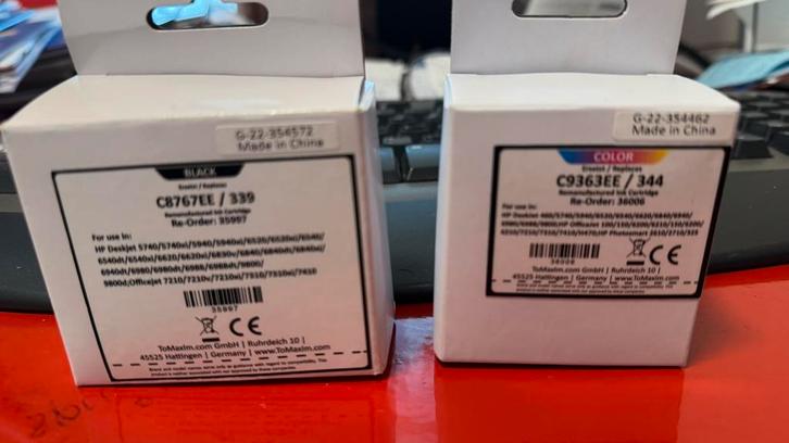 2 nieuwe XL inktcartridges van HP. Samen 10.-, Computers en Software, Printerbenodigdheden, Nieuw, Ophalen of Verzenden
