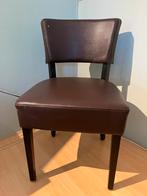 5 stuks eetkamerstoelen donkerbruin, Huis en Inrichting, Stoelen, Ophalen, Gebruikt, Bruin, Leer