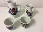 2 wijnkannetje en 2 bekertjes, Lilian Porcelann, Huis en Inrichting, Keuken | Servies, Ophalen of Verzenden, Glas, Overige stijlen