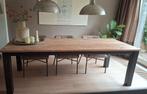Stoere teakhouten eettafel, Huis en Inrichting, Tafels | Eettafels, Ophalen, Gebruikt, 200 cm of meer, 50 tot 100 cm